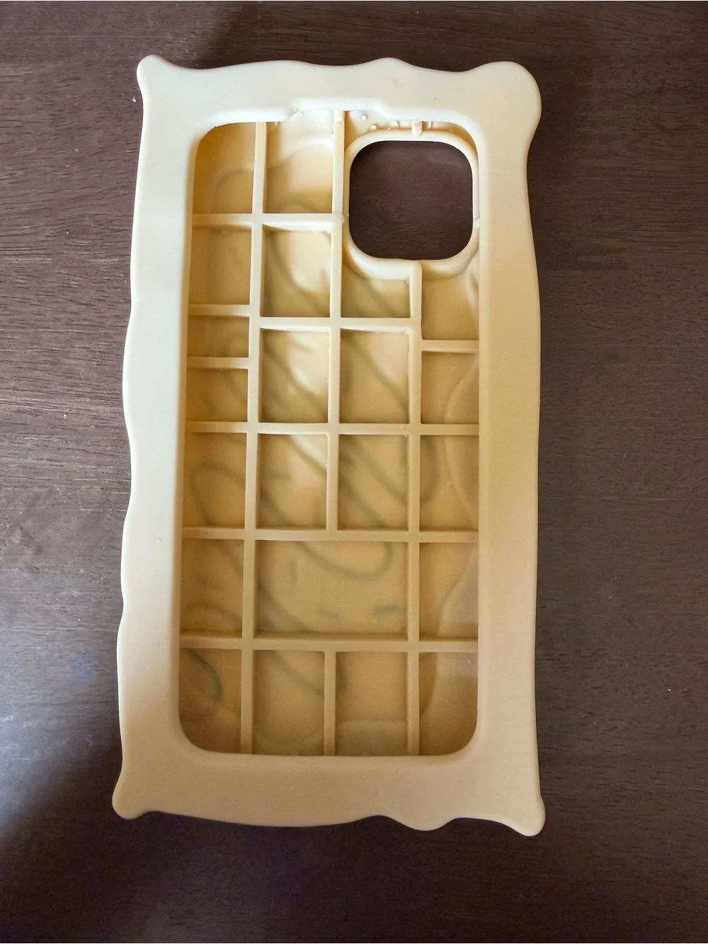 Silicone Pastry Pop-Tart Style Phone Case - Cream/Teal Accent